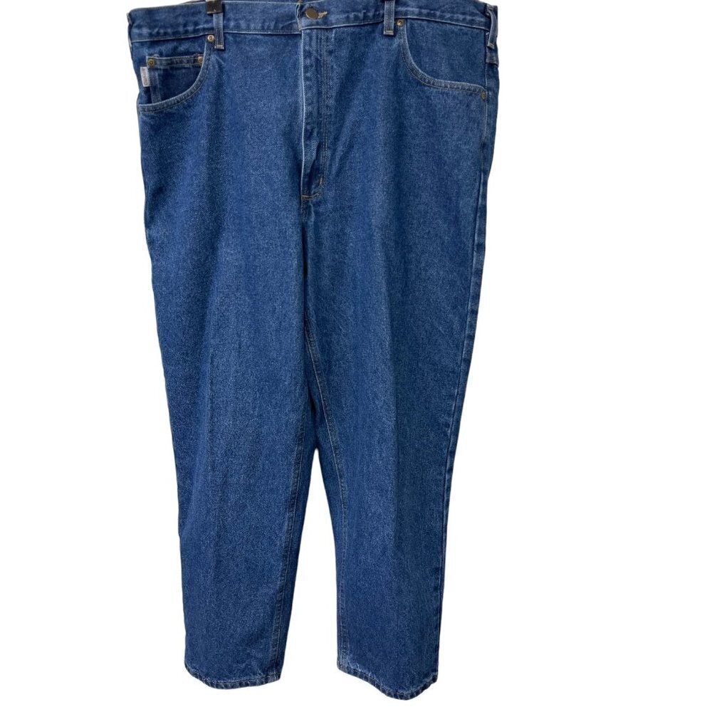 Carhartt Men's Size 42x30 Relaxed Fit Straight Leg Jeans Blue